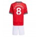 Manchester United Bruno Fernandes #8 Hjemmedraktsett Barn 2025-26 Korte ermer (+ Korte bukser)
